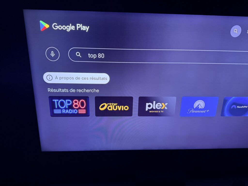 TOP 80 radio sur Google TV