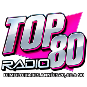 Logo TOP 80 radio (Fond transparent)
